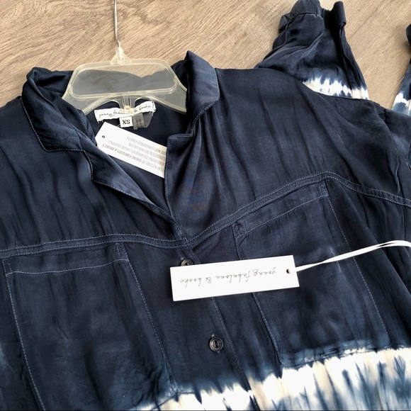 NWT - Young, Fabulous & Broke Jumpsuit Tie Dye Navy - Picture 11 of 12